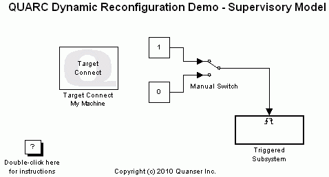 Dynamic Reconfiguration Demo Simulink Diagram