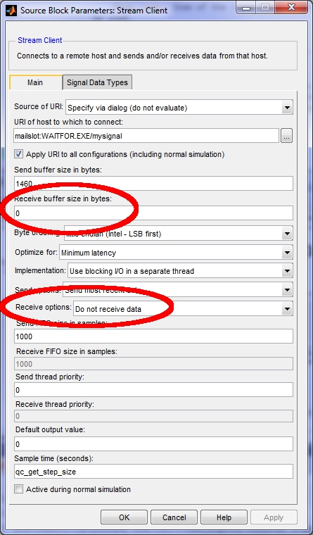 Stream Client parameters