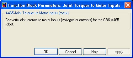 A465 Joint Torques to Motor Inputs