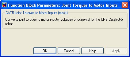 CAT5 Joint Torques to Motor Inputs