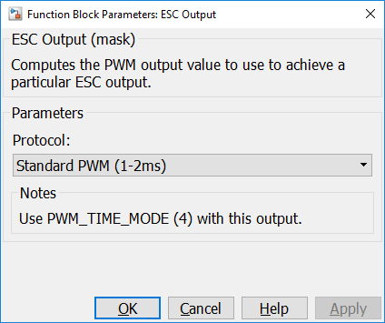 ESC Output