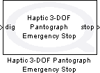 Haptic 3-DOF Pantograph Emergency Stop