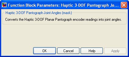 Haptic 3-DOF Pantograph Joint Angles