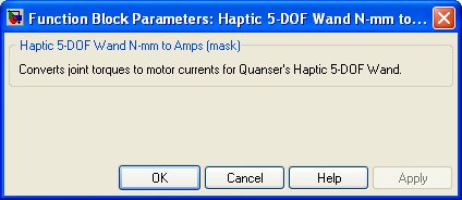 Haptic 5-DOF Wand N-mm to Amps