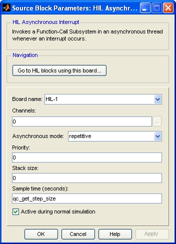 HIL Asynchronous Interrupt