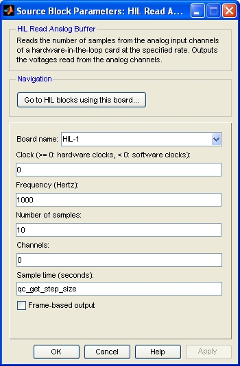 HIL Read Analog Buffer