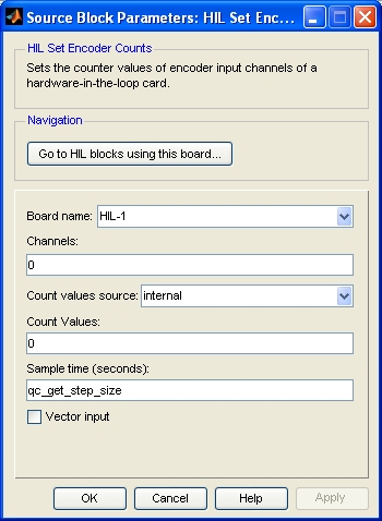 HIL Set Encoder Counts