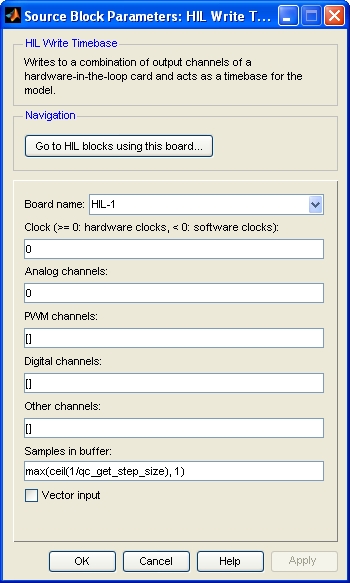 HIL Write Timebase