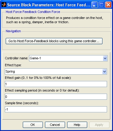 Host Force Feedback Condition Force