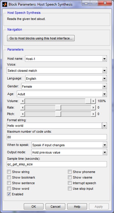 Host Speech Synthesis