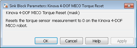 Kinova 4-DOF MICO Torque Reset