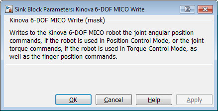 Kinova 6-DOF MICO Write