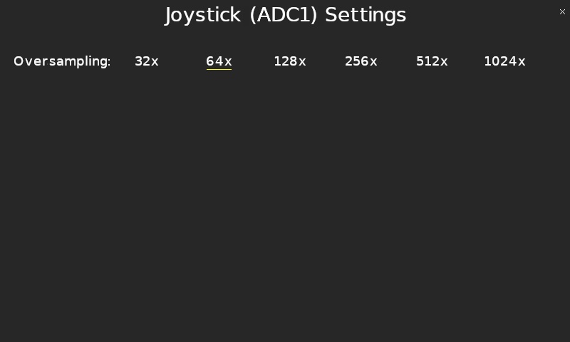 Quanser Mechatronic Sensors Trainer USB Joystick (ADC1) Settings Page