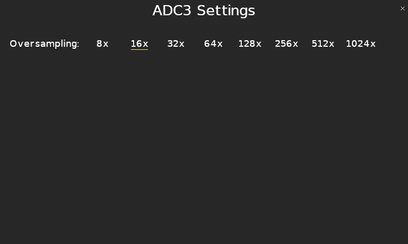 Quanser Mechatronic Sensors Trainer USB ADC3 Settings Page