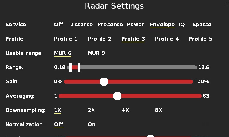 Quanser Mechatronic Sensors Trainer USB Radar Envelope Settings Page 1