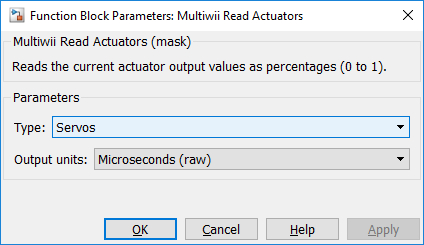 Multiwii Read Actuators