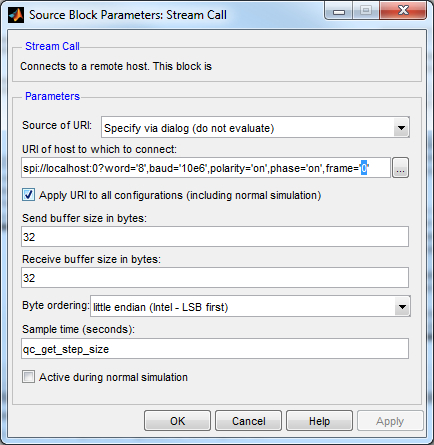 Stream Call parameters