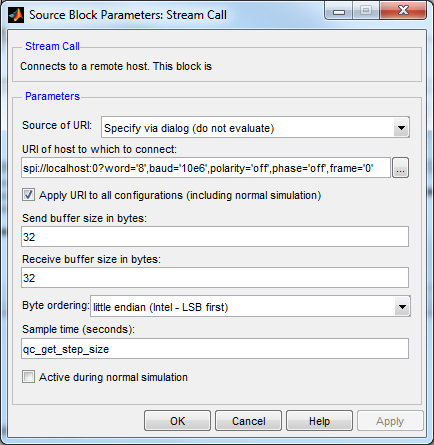 Stream Call parameters