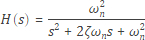 Second-order low-pass filter transfer function