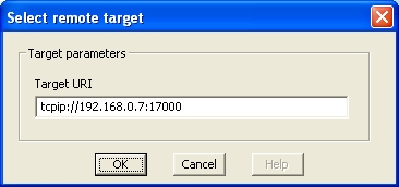 Select remote target dialog