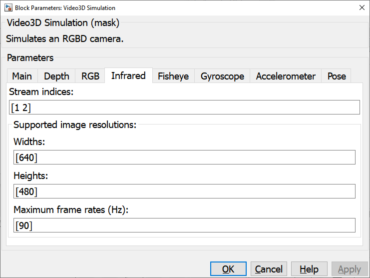 Video3D Simulation Infrared tab