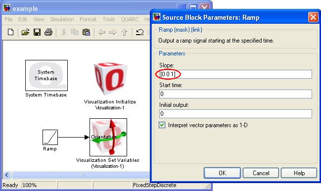 Adding a Slope block to drive the animation