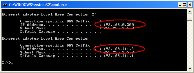 Determining your IP address.