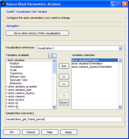 Visualization Set Variables