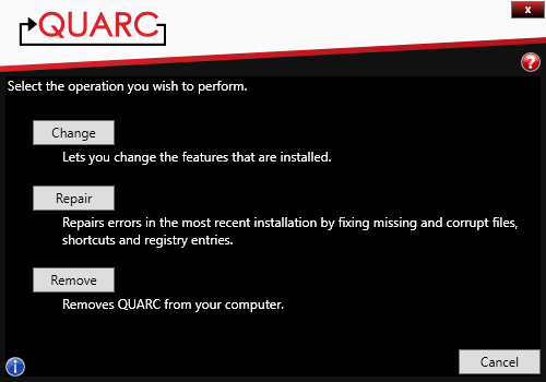 Modify existing QUARC instllation