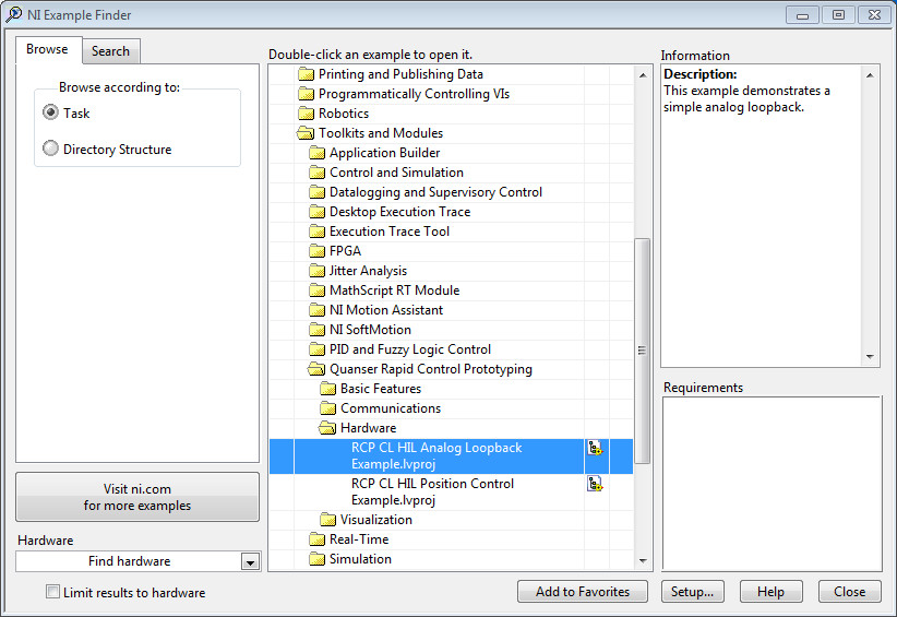 NI Example Finder